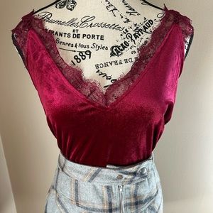 Velvet and Lace tank